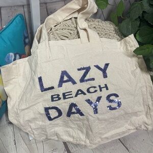 Lane Bryant Sequin Lazy Beach Day Beach Bag